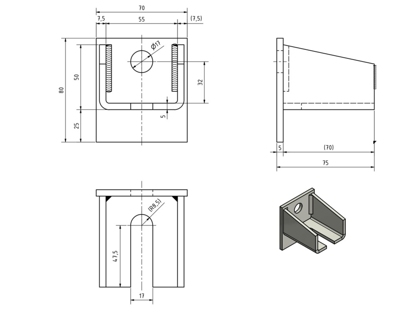 Wandkonsole einfach Gr. 1 + 2 MEA 10335320